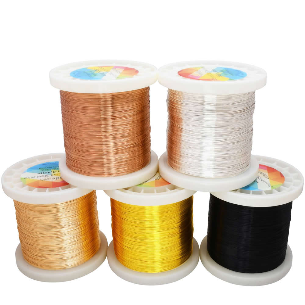 Flower Supplies - ลวดทองแดงเคลือบเหล็ก ทนทาน ไม่หมอง งอได้ ยาว 100