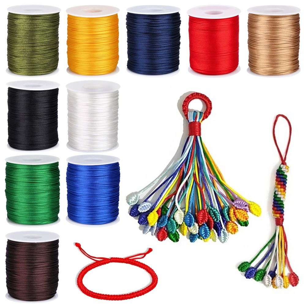 Ribbon Wired Satin - เชือกซาตินใหม่ขนาด 1.5 มม. ยาว 100 เมตร