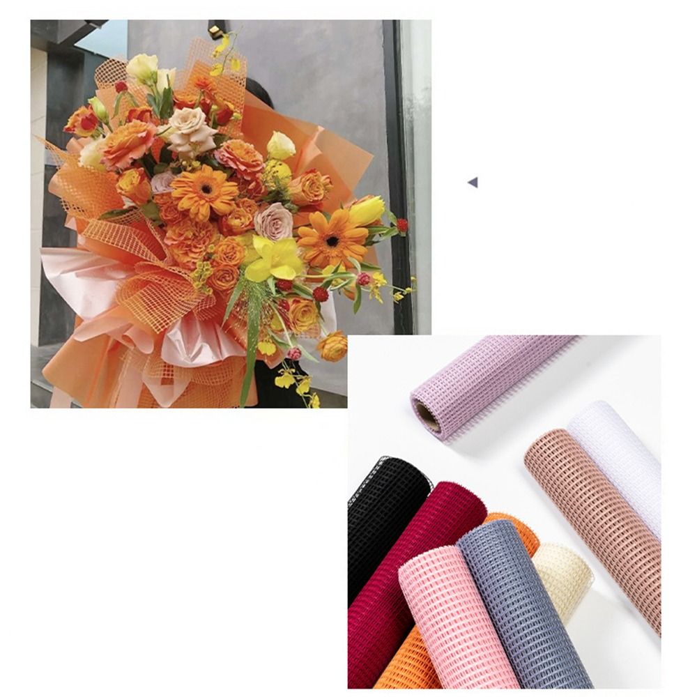 The Florist Supply - กระดาษห่อดอกไม้สด กว้าง 50 ซม. กระดาษห่อตาข่ายเส้นใยแข็ง DIY