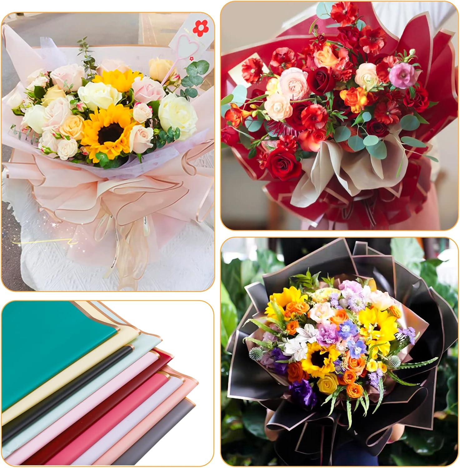 10 แผ่น 8 สี กระดาษห่อช่อดอกไม - The Florist Supply บทวิจารณ์และราคา