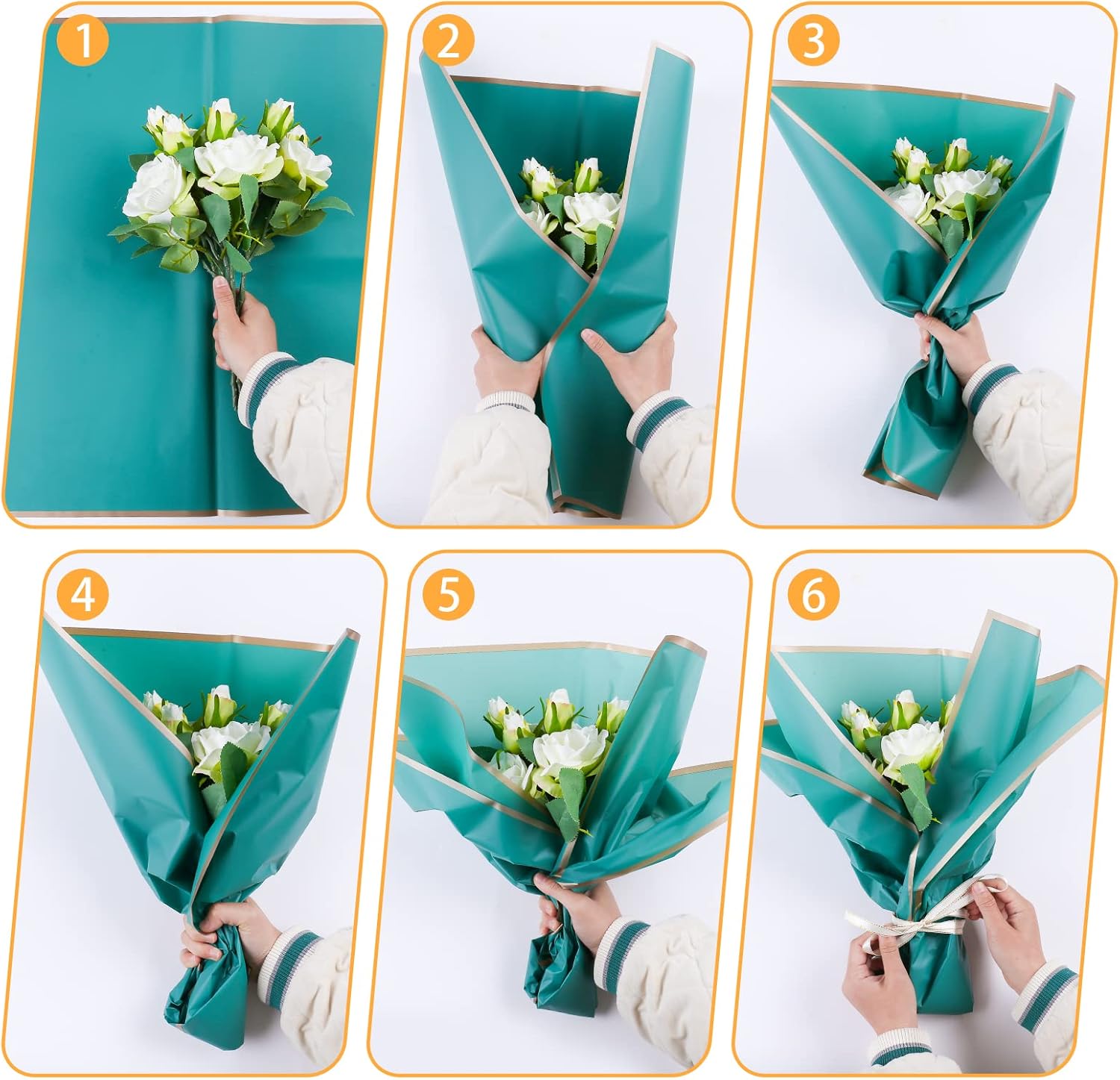 10 แผ่น 8 สี กระดาษห่อช่อดอกไม - The Florist Supply บทวิจารณ์และราคา