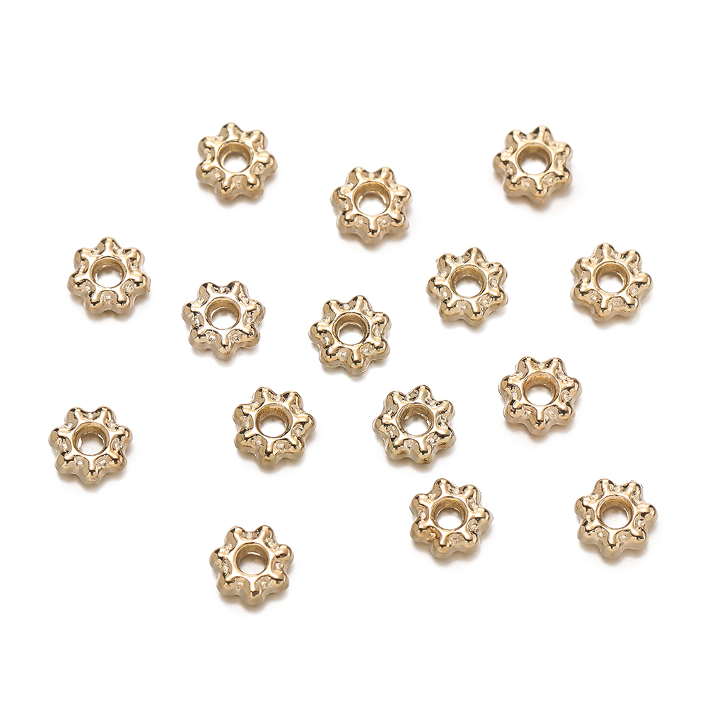 200 PCS 4/6mm Alloy Snowflake  - Flower Supplies บทวิจารณ์และราคา