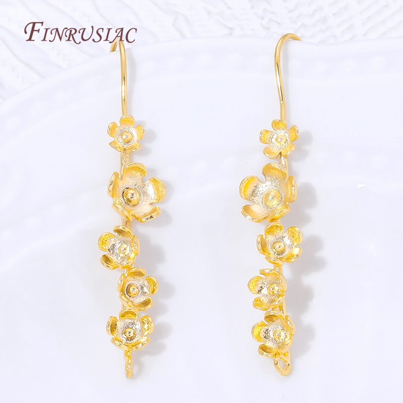 ตะขอเกี่ยวต่างหูรูปดอกไม้ชุบทอ - Flower Supplies บทวิจารณ์และราคา