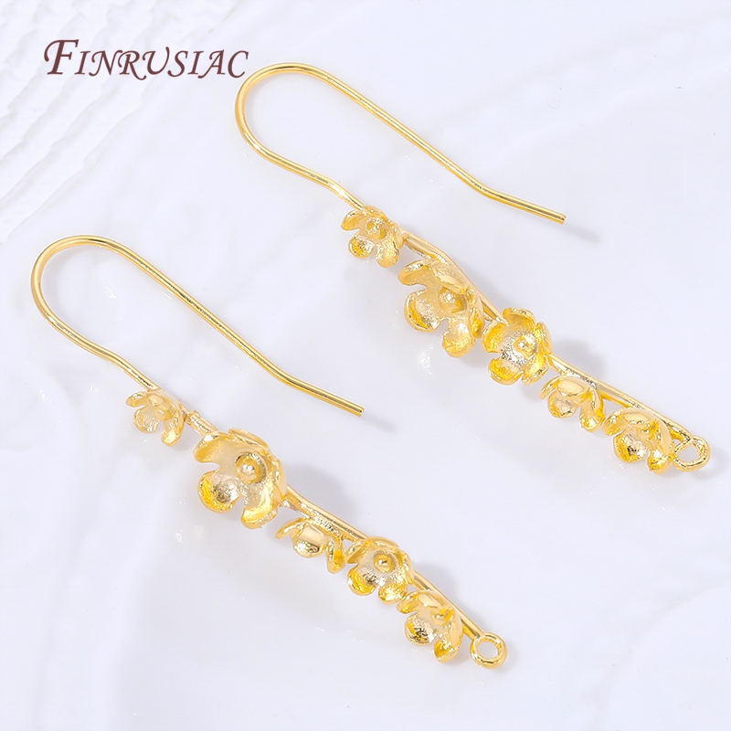 ตะขอเกี่ยวต่างหูรูปดอกไม้ชุบทอ - Flower Supplies บทวิจารณ์และราคา
